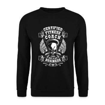 Fitness train athletes - Unisex Sweatshirt - black - Front - Alina (178cm) & Michal (187cm)