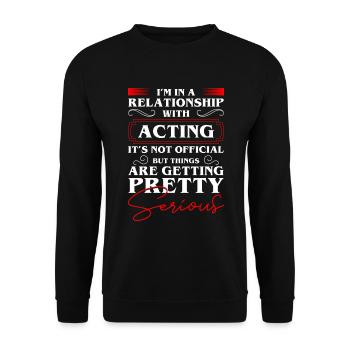 actress acting singer Broadway - Unisex Sweatshirt - black - Front - Alina (178cm) & Michal (187cm)