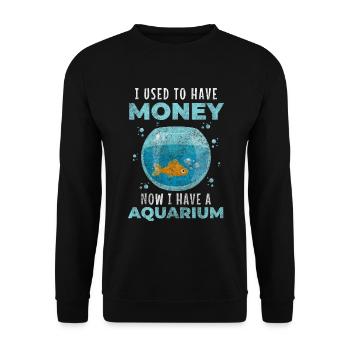 Aquarium Breeder Pet - Unisex Sweatshirt - black - Front - Alina (178cm) & Michal (187cm)