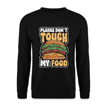 Nicht Anfassen Eigentum Provokation Einzelkind - Unisex Pullover - Schwarz - Vorne - Alina (178cm) & Michal (187cm)