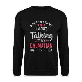 Dalmatien pattes chien sport animal amour - Sweat-shirt Unisexe - noir - Devant - Alina (178cm) & Michal (187cm)