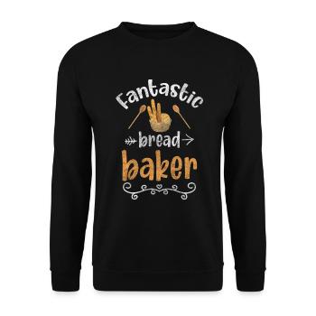 Bake confectioner bun dough - Unisex Sweatshirt - black - Front - Alina (178cm) & Michal (187cm)