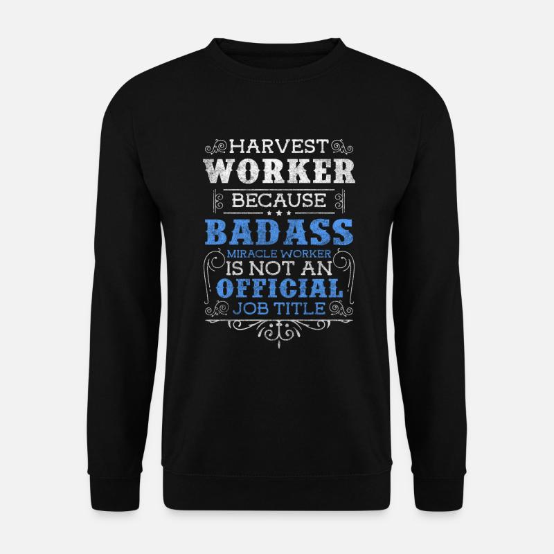 Moissonneuse, Ouvrier agricole, Tracteur, Asperges - Sweat-shirt Unisexe - noir