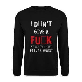 Mir egal Anti Sozial Motto Sarkastisch - Unisex Pullover - Schwarz - Vorne - Alina (178cm) & Michal (187cm)
