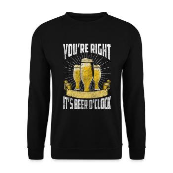 Bar Cocktails Shaker Drink - Unisex Sweatshirt - black - Front - Alina (178cm) & Michal (187cm)