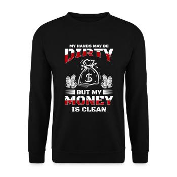 Success Purse Happy Motivation - Unisex Sweatshirt - black - Front - Alina (178cm) & Michal (187cm)