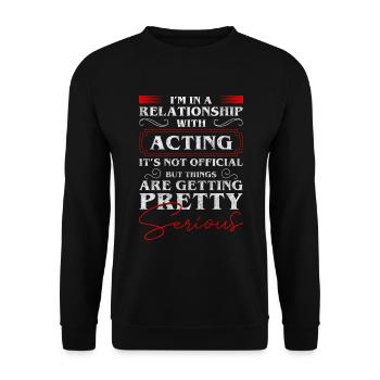 Actor Epic Musical - Unisex Sweatshirt - black - Front - Alina (178cm) & Michal (187cm)
