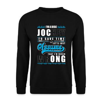 DJ Unterhaltung House Sound - Unisex Pullover - Schwarz - Vorne - Alina (178cm) & Michal (187cm)