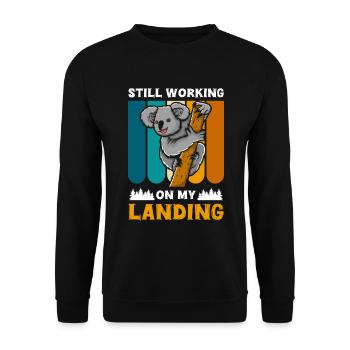 Koala Bear Bear Marsupial - Unisex Sweatshirt - black - Front - Alina (178cm) & Michal (187cm)