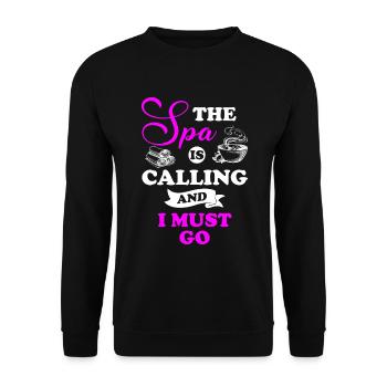Wellness Relax Holiday Beauty - Unisex Sweatshirt - black - Front - Alina (178cm) & Michal (187cm)