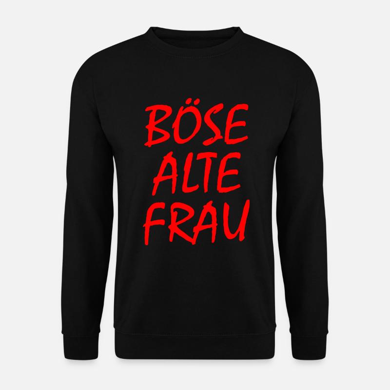 Böse alte frau - Unisex Pullover - Schwarz