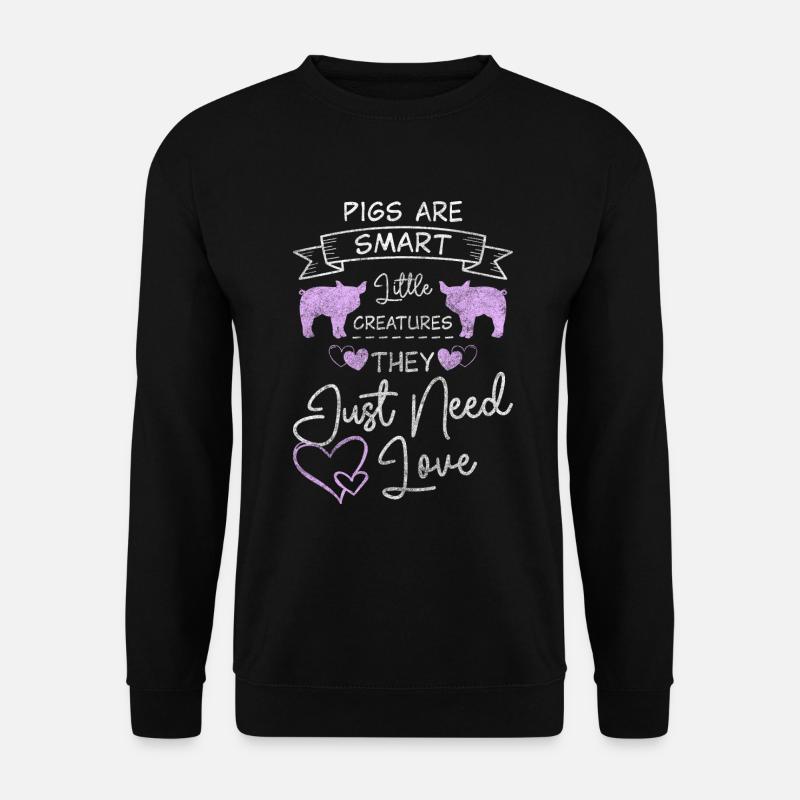 Teacup Minipig Piglet Pig - Unisex Sweatshirt - black