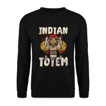 Ureinwohner Wächter Adler Azteke - Unisex Pullover - Schwarz - Vorne - Alina (178cm) & Michal (187cm)