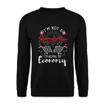 Einkaufen Schuhe Freundin - Unisex Pullover - Schwarz - Vorne - Alina (178cm) & Michal (187cm)