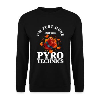 Pyro New Year's Eve Football Fireworks - Unisex Sweatshirt - black - Front - Alina (178cm) & Michal (187cm)