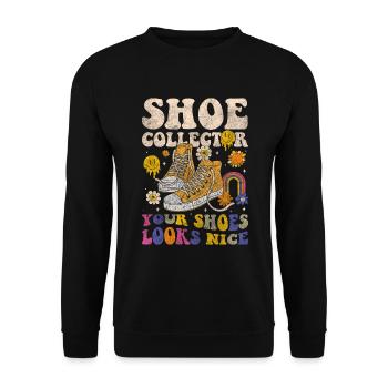 Schuhliebhaber Liebe Auffällig - Unisex Pullover - Schwarz - Vorne - Alina (178cm) & Michal (187cm)