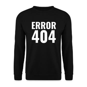 ERROR 404 - Unisex Sweatshirt - black - Front - Alina (178cm) & Michal (187cm)