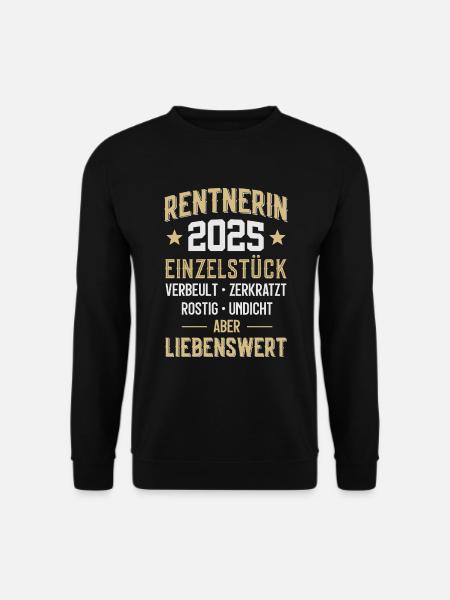 RENTE RENTNER RENTNERIN 2025 - Unisex Pullover - Schwarz