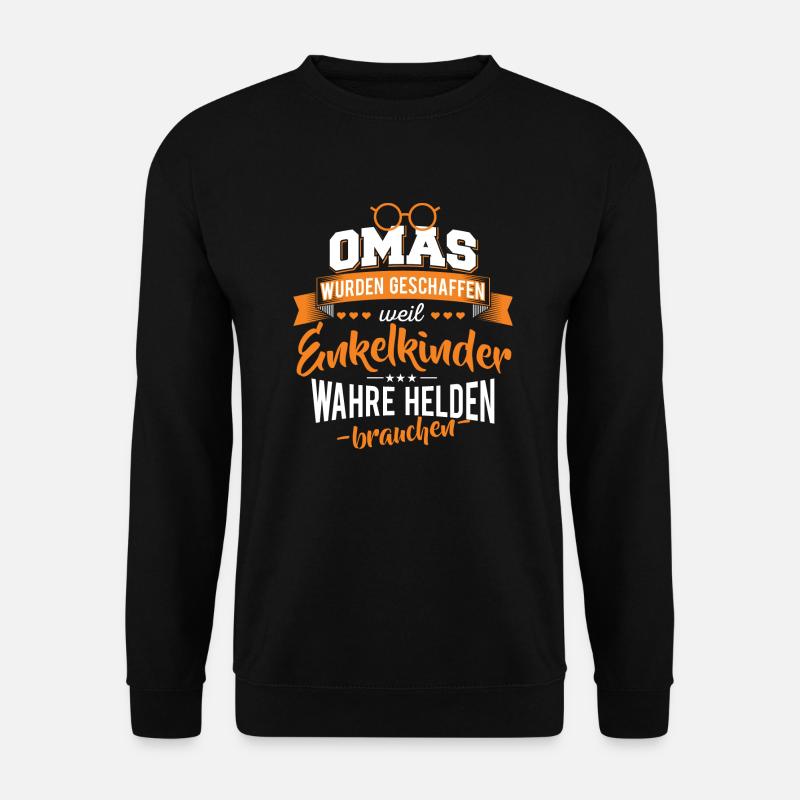 Oma Enkelkinder Helden - Unisex Pullover - Schwarz