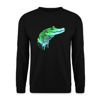 Crocodile crocodile lézard crocodile - Sweat-shirt Unisexe - noir - Devant - Alina (178cm) & Michal (187cm)