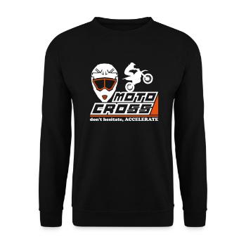 motocross - Sweat-shirt Unisexe - noir - Devant - Alina (178cm) & Michal (187cm)