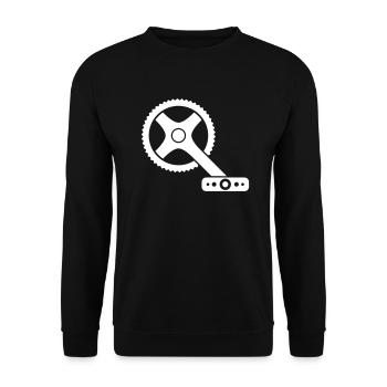Fahrrad Pedal Radfahrer Geschenk - Unisex Pullover - Schwarz - Vorne - Alina (178cm) & Michal (187cm)