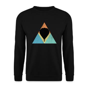 Heißluftballon - Unisex Pullover - Schwarz - Vorne - Alina (178cm) & Michal (187cm)