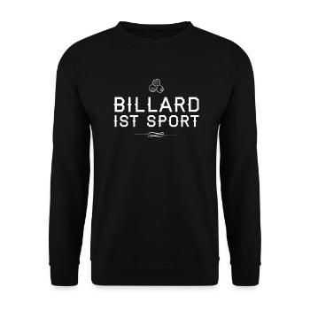 Le billard est le sport | Chemise de joueur de billard | billard - Sweat-shirt Unisexe - noir - Devant - Alina (178cm) & Michal (187cm)