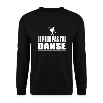 Je peux pas j'ai danse - Sweat-shirt Unisexe - noir - Devant - Alina (178cm) & Michal (187cm)
