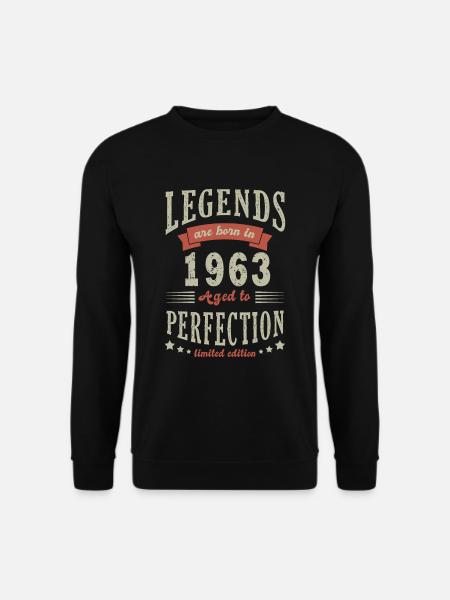 legende født i 1963 Gave anniversair 60 år - Unisex sweater - sort