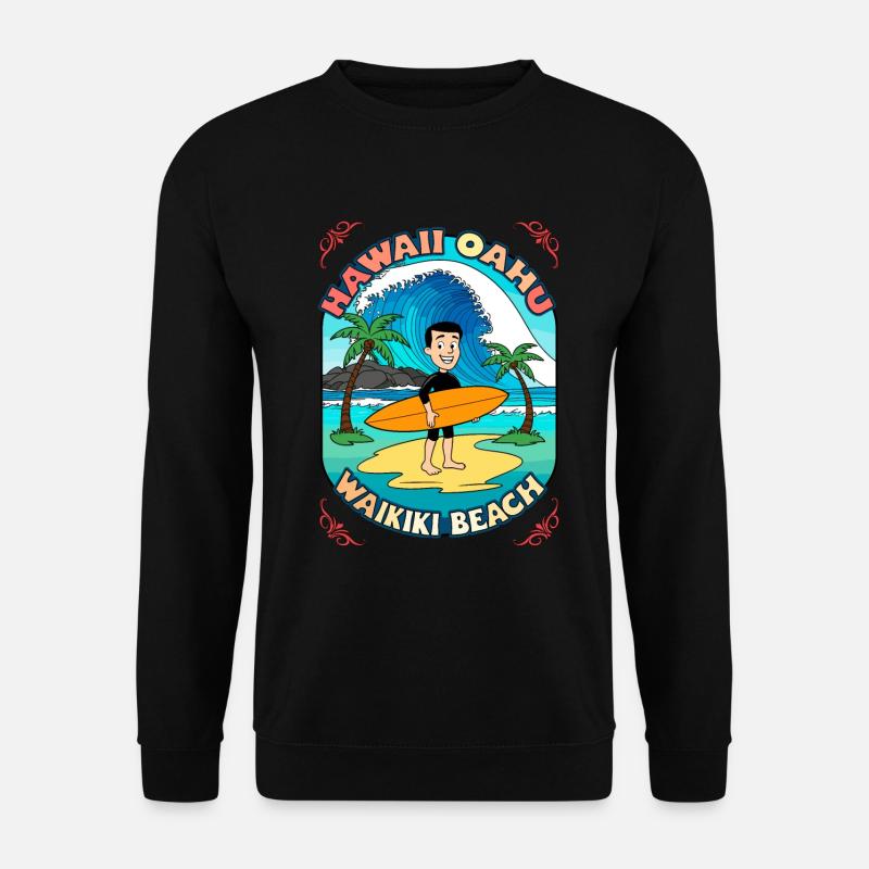 Hawaii Surfer - Unisex Pullover - Schwarz