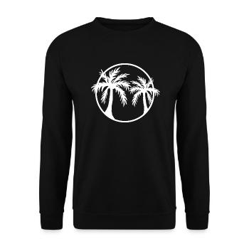 Palmen - Unisex Pullover - Schwarz - Vorne - Alina (178cm) & Michal (187cm)