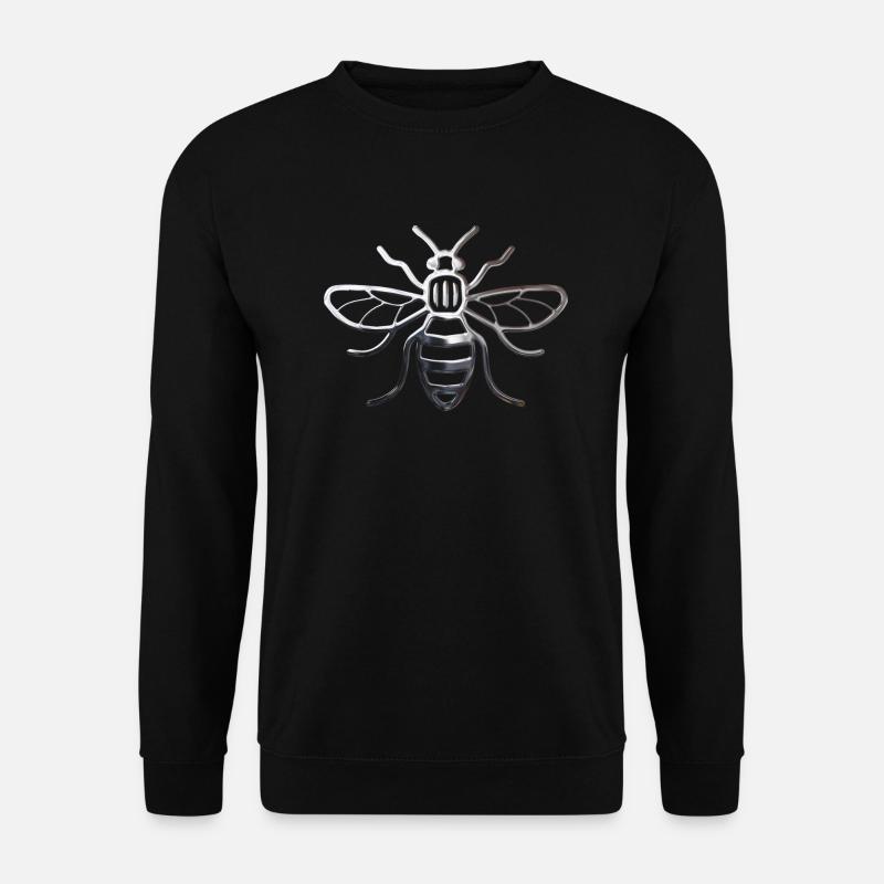 Manchester Bee - Chrome Effect - Unisex Sweatshirt - black