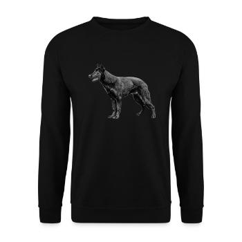 berger allemand - Sweat-shirt Unisexe - noir - Devant - Alina (178cm) & Michal (187cm)