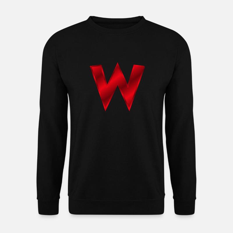 Rotes W - Unisex Pullover - Schwarz