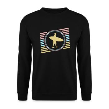 Surfer - Unisex Pullover - Schwarz - Vorne - Alina (178cm) & Michal (187cm)