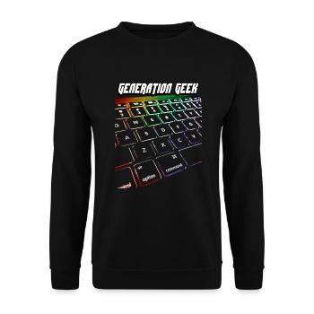 GENERATION GEEK - Unisex Sweatshirt - black - Front - Alina (178cm) & Michal (187cm)