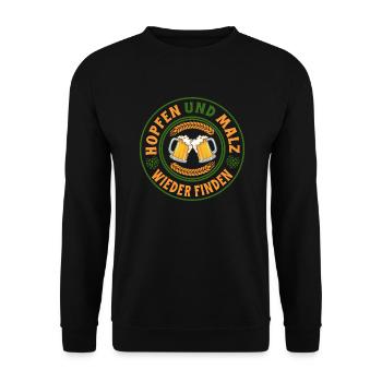 Retrouvant le houblon et le malt, les amateurs de bière disent - Sweat-shirt Unisexe - noir - Devant - Alina (178cm) & Michal (187cm)