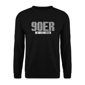 90er Jahre - Das waren noch Zeiten - Unisex Pullover - Schwarz - Vorne - Alina (178cm) & Michal (187cm)
