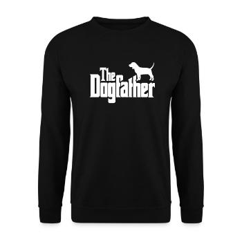 The Dogfather: Beagle (Hell) - Unisex Pullover - Schwarz - Vorne - Alina (178cm) & Michal (187cm)
