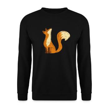 Fuchs Fox - Unisex Pullover - Schwarz - Vorne - Alina (178cm) & Michal (187cm)