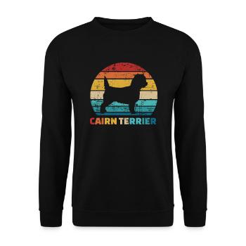 Cairn Terrier - Unisex Pullover - Schwarz - Vorne - Alina (178cm) & Michal (187cm)