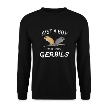 Gerbil Amour - Souris de course - Souris de course - Souris - Sweat-shirt Unisexe - noir - Devant - Alina (178cm) & Michal (187cm)