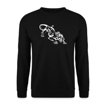 Panther Tiger Tattoo Gift Father's Day - Unisex Sweatshirt - black - Front - Alina (178cm) & Michal (187cm)