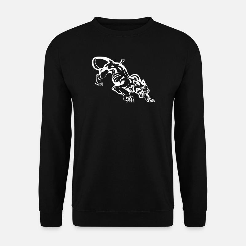 Panther Tiger Tattoo Geschenk Vatertag - Unisex Pullover - Schwarz