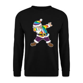 Gay Pride Schwul Lesbisch LGBT LGBTQ Geschenk - Unisex Pullover - Schwarz - Vorne - Alina (178cm) & Michal (187cm)