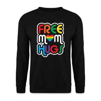 Gay Pride Schwul Lesbisch LGBT LGBTQ Geschenk - Unisex Pullover - Schwarz - Vorne - Alina (178cm) & Michal (187cm)