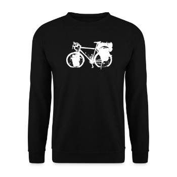 Bicycle Bikepacking Bike Bike white - Unisex Sweatshirt - black - Front - Alina (178cm) & Michal (187cm)