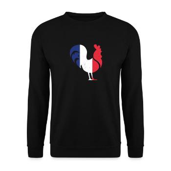 France France Hahn national colors gift - Unisex Sweatshirt - black - Front - Alina (178cm) & Michal (187cm)
