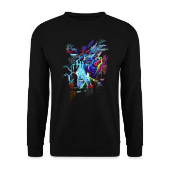 art - Sweat-shirt Unisexe - noir - Devant - Alina (178cm) & Michal (187cm)